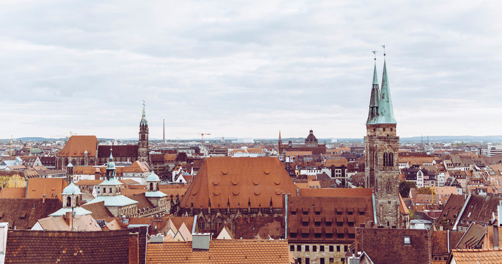 Panorama von Nürnberg, dem Sitz des Katholischen Datenschutzzentrums Bayern