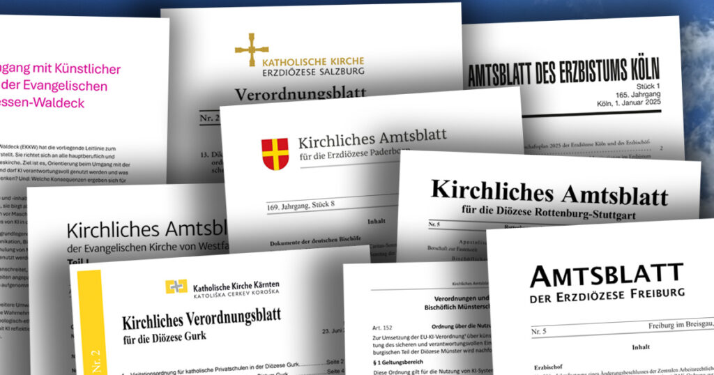 Titelseiten der Amtsblätter mit den besprochenen KI-Ordnungen